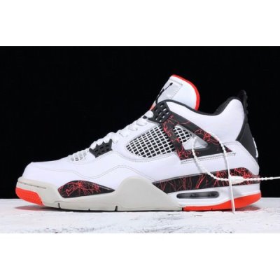 Nike "Flight Nostalgia" Muške Air Jordan 4 Bijele Crne Svijetlo Crvene | 08KOCD20