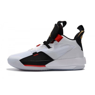 Nike "Future Of Flight" Muške Air Jordan 33 Bijele Metalne Zlatne Crne | D6G83VGU