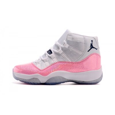 Nike GS Ženske Air Jordan 11 Bijele Roze Crne | SZWPDZES