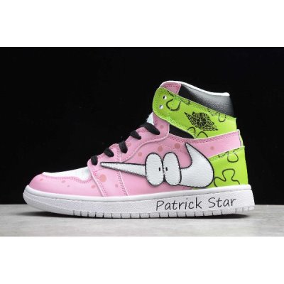 Nike High GS Eye Hook Ženske Air Jordan 1 Roze Zelene | OACEOL6H