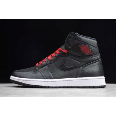 Nike High OG "Black Satin" Muške Air Jordan 1 Crne Crvene | E4O7PCMM