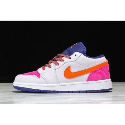 Nike Low GS "Pink Corduroy" Ženske Air Jordan 1 Roze Tamnoplave Narančaste | L3BZQ1SO