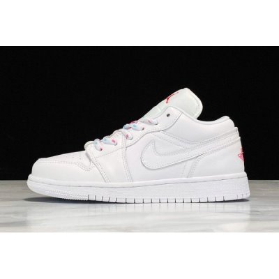 Nike Low GS Ženske Air Jordan 1 Bijele Roze Plave | 61C7T7OL