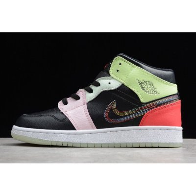 Nike Mid GS "Glow In The Dark" Ženske Air Jordan 1 Crne Visebojne | 3RR4XJBT