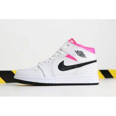 Nike Mid GS "Hyper Pink" Ženske Air Jordan 1 Roze Crne | R875H0VY