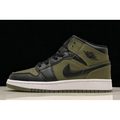 Nike Mid GS Ženske Air Jordan 1 Maslinasto Zelene Crne | TYVCXCCF