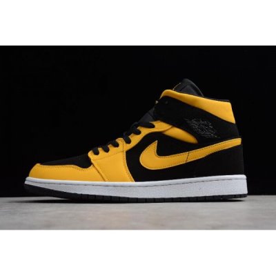 Nike Mid "Reverse New Love" Muške Air Jordan 1 Crne Zlatne | PZRJIIH6