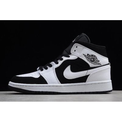 Nike Mid "Tuxedo" Muške Air Jordan 1 Bijele Crne | R8RD3CNG