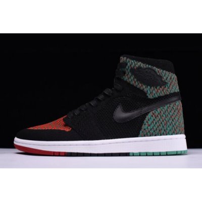 Nike Retro High Flyknit "Bhm" Muške Air Jordan 1 Crne Zelene | K5KDDKB4