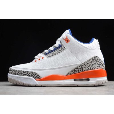 Nike Retro "Knicks" Muške Air Jordan 3 Bijele Kraljevska Plava | HPV0DG04