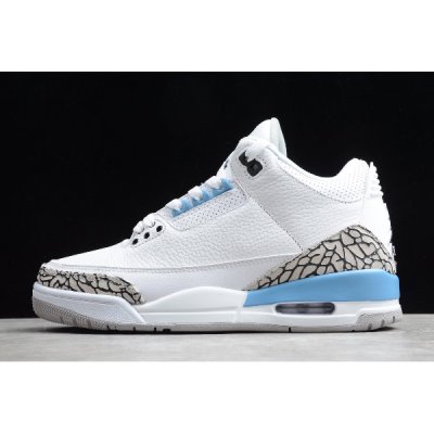 Nike Retro "Unc" Muške Air Jordan 3 Bijele Plave Sive | W3HOQ6W8