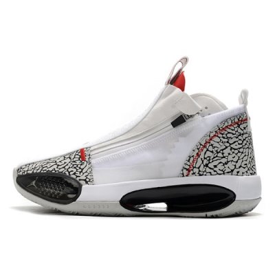 Nike "White Cement" Muške Air Jordan 34 Bijele | S2FADVBT