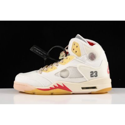 Nike X Off-white Muške Air Jordan 5 Bijele Crvene | TOTJ8R5X