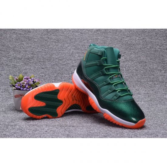 Nike Andre Johnson Miami Hurricanes PE Muške Air Jordan 11 Tamno Zelene | J606ABCR