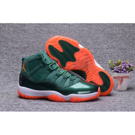 Nike Andre Johnson Miami Hurricanes PE Muške Air Jordan 11 Tamno Zelene | J606ABCR