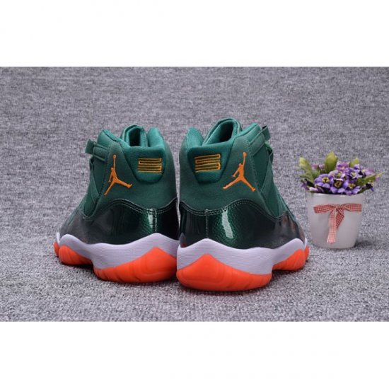 Nike Andre Johnson Miami Hurricanes PE Muške Air Jordan 11 Tamno Zelene | J606ABCR