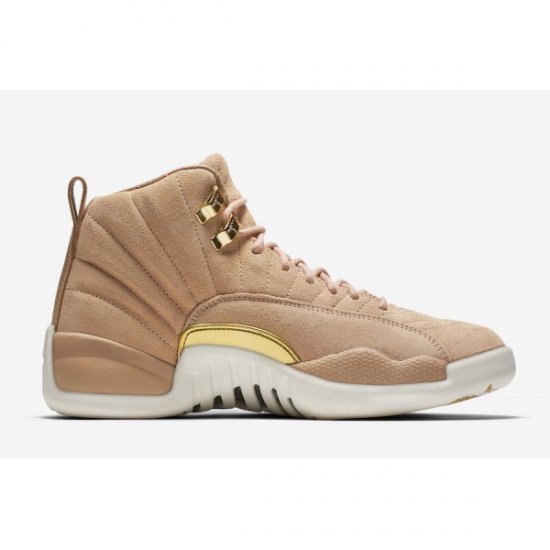 Nike GS Vachetta Tan/Metallic Ženske Air Jordan 12 Smeđe Metalne Zlatne | E5SKXTRS