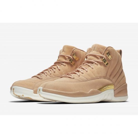 Nike GS Vachetta Tan/Metallic Ženske Air Jordan 12 Smeđe Metalne Zlatne | E5SKXTRS