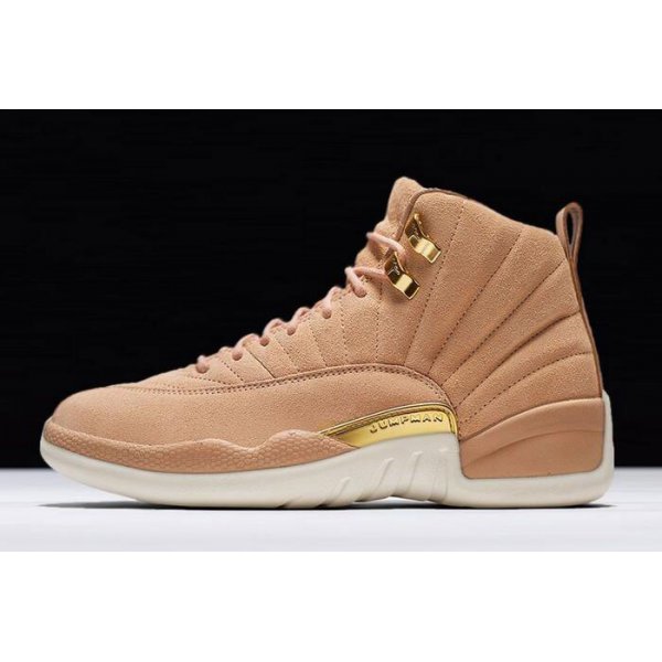 Nike GS Vachetta Tan/Metallic Ženske Air Jordan 12 Smeđe Metalne Zlatne | E5SKXTRS