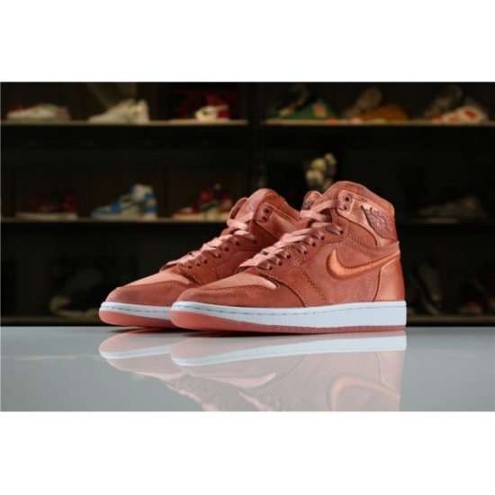 Nike Retro High Soh Sunblush/White-metallic Ženske Air Jordan 1 Narančaste Metalne Zlatne | 6JIXAE9A