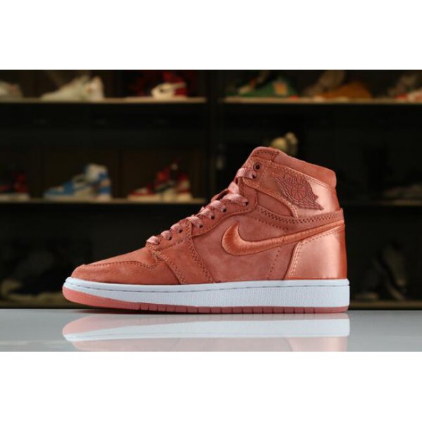 Nike Retro High Soh Sunblush/White-metallic Ženske Air Jordan 1 Narančaste Metalne Zlatne | 6JIXAE9A