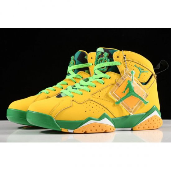 Nike Retro Patta Oregon Ducks PE Muške Air Jordan 7 Žute Zelene | 0DYEHZ1L