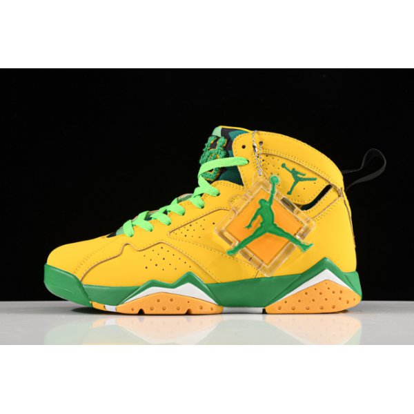 Nike Retro Patta Oregon Ducks PE Muške Air Jordan 7 Žute Zelene | 0DYEHZ1L