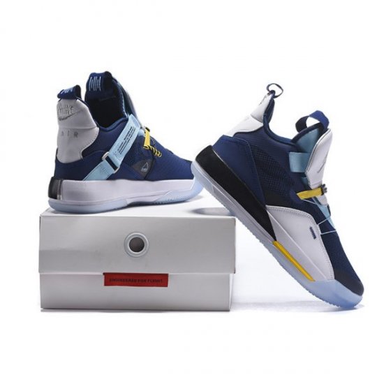 Nike XXXIII Muške Air Jordan 33 Tamnoplave Plave Menta Zelene Žute | VBI48Q9J